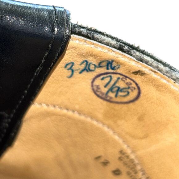 Justin 3133 Jackson Kipskin Cowboy Western Leather Roper Mens Boots Size 12 D - Picture 7 of 8